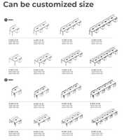 Estaciones de Trabajo Modulares Modernas de MDF Personalizadas para 6-8 Personas, Muebles de Oficina con Diseño Ergonómico