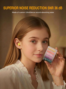 EARMOR Ultra Weiche Schaumstoff-Ohrstöpsel zum Schlafen Geräuschunterdrückung SNR 36dB Langsam Rückfedernde Ohrstöpsel für Studium und Reisen 5 Paar mit Etui - Product Image 5