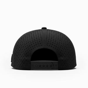 OEM Custom Performance 5 Panel Classic Waterproof Golf Baseball Cap Rubber Patch Snapback Hat Breathable Laser Cut Hole Hats - Product Image 4