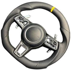 Volant de direction Pors-che amélioré compatible avec <span class=keywords><strong>Porsche</strong></span> Panamera Macan Cayenne 918 911 718 970 971 958, véritable volant en fibre de carbone - Product Image 2