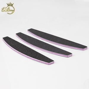 Papel de <span class=keywords><strong>Lija</strong></span> Importado Negro Lavable de Alta Calidad 80/100/180 #   Limas Profesionales Personalizadas con Logotipo Personalizado Grit Half Moon <span class=keywords><strong>para</strong></span> <span class=keywords><strong>Uñas</strong></span> - Product Image 2