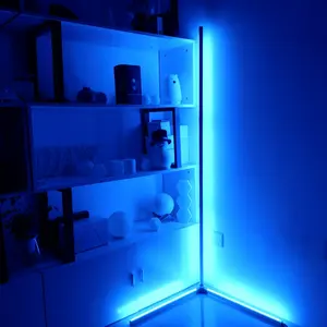 아마존 베스트 셀러 크리 에이 티브 장식 DIY RGB 양자 빛 스마트 Led 모듈 코너 스탠드 램프 야간 조명