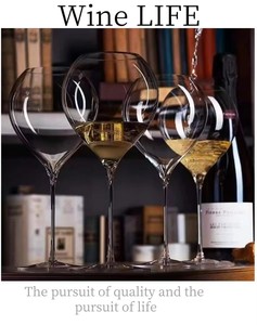 Bicchieri da <span class=keywords><strong>Vino</strong></span> <span class=keywords><strong>Rosso</strong></span> in Cristallo Ultra-Sottile da 500ml, Calici per <span class=keywords><strong>Vino</strong></span> Bianco, Flûte per Champagne, Bicchieri Minimalisti per Regalo - Product Image 6