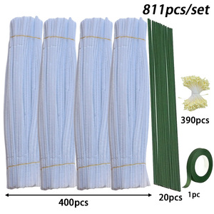 Juego de 811 Piezas de Alambres de Chenilla con Tallo Retorcido, Kit para Hacer Ramos de Flores Artificiales - Product Image 3