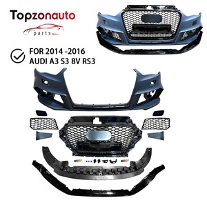 Kit de pare-chocs avant en plastique Topzonauto avec lèvre de calandre pour Audi A3/S3 8V RS3 2014-2016 - Product Image 1