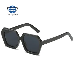 Teenyoun-gafas de sol poligonales para mujer, anteojos de sol a la moda, geométricas, coloridas, simples y versátiles, 2023