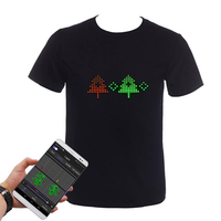 App Control Bluetooth Programmable Led T-shirt Dj LED Tshirt Batterie intégrée Défilement Texte Animation Message Matrice Affichage
