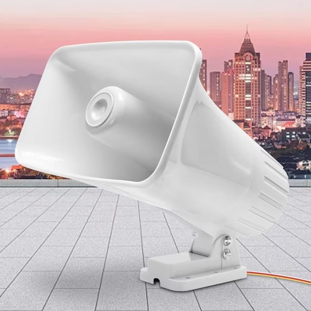 30w Waterproof Alarm Siren Horn Speaker White Outdoor Horn Speaker Loud Sound Speaker Siren
