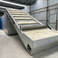 PLC-gestuurde continue transportbanddrooglijn industriële fruitplakjes-dehydrator productie-apparatuur