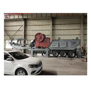 Taş mobil kırıcı atık İnşaat atık kırma istasyonu çimento blok kaldırım beton kırma ekipmanları