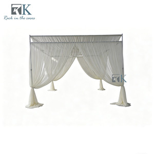 RK Party Props - Juego de Cortinas Blancas Desmontables para Eventos, Kit de Tubos Portátiles - Product Image 1