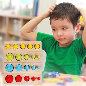 Giocattoli Montessori per Bambini, Set di Cilindri Colorati <span class=keywords><strong>in</strong></span> <span class=keywords><strong>Legno</strong></span> di Faggio, <span class=keywords><strong>Blocchi</strong></span> Multicolore per l'Apprendimento Precoce della Matematica - Product Image 4
