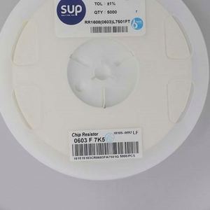 Bulk Discount RR1608 0603L7501FT 0603 1608 Resistors Chip Resistors SMD Resistors 7.5Kohm 1% 1/10W Thick Film Resistor - Product Image 1