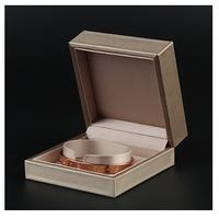 Boîte à bijoux de luxe personnalisable avec logo, en cuir PU multifonctionnel, pour bague, collier, boucles d'oreilles, bracelet