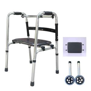 Déambulateur Hengshunhe en acier inoxydable à courbure simple avec roues pour l'assistance à la mobilité des personnes âgées - Product Image 2