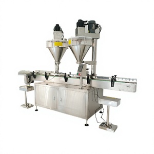 <b>Fully</b> <b>Automatic</b> Auger Filling <b>Machine</b> for Milk Powder PLC Control Double Heads Cocoa Powder Bottle Packaging Filling <b>Machine</b> - Product Image 1