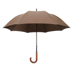 Promozione all'ingrosso manuale aperto J manico in legno 8K di alta qualità in fibra di carbonio donna donna ragazza ombrello dritto con Logo - Product Image 2