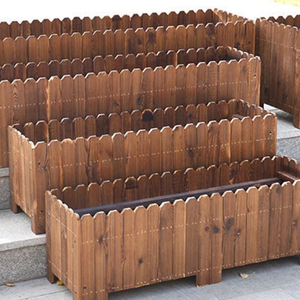 I796 Gros Antiseptique <span class=keywords><strong>Bois</strong></span> <span class=keywords><strong>Grande</strong></span> <span class=keywords><strong>Taille</strong></span> Rectangulaire Balcon Clôture Jardinière Plantes Artificielles Pot pour Décoration Extérieure - Product Image 4