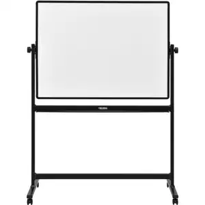 Mobile Reversible Whiteboard Easel,Dura-Rite HPL Markerboard Surface,Double Sided Magnetic plastic easels
