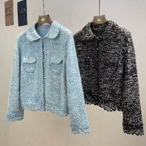 Primavera e autunno nuovo stile a fiori con risvolto in garza a maniche lunghe in maglia <span class=keywords><strong>Cardigan</strong></span>, Top Coat alla moda ed elegante da <span class=keywords><strong>donna</strong></span> - Product Image 2