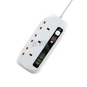 Smart USB socket UK plug PD+QC fast charging Extension socket with timer