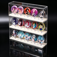 Vitrine d'exposition Mart X-64 pour figurines, badges et blocs de construction - Boîte de rangement transparente avec couvercle empilable et support