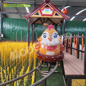 เครื่องเล่นสวนสนุกสำหรับครอบครัวราคาโรงงาน รถไฟเหาะขนาดเล็กสำหรับเด็ก รถม้าหมุนไก่ ขาย - Product Image 4