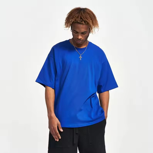T-shirt en coton 100 % lourd 250 g/m² pour homme, coupe oversize à épaules tombantes, avec impression graphique personnalisée, en tissu tricoté – Vente en gros - Product Image 1