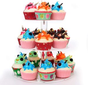 Piatto da portata Candy Bar Party Wedding 3 Tier Light up Cake Stand supporto per Cupcake supporto per pasticceria espositore per Cupcake in acrilico - Product Image 2