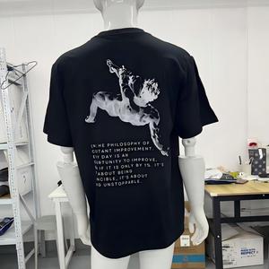 Camiseta con diseño de logotipo personalizado OEM, camisetas de manga corta de Color sólido, Camiseta clásica unisex para hombre - Product Image 2