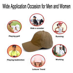 Fabricant de casquettes de baseball, vente en gros, casquette de baseball personnalisée de haute qualité, douce, décontractée, 6 panneaux, unie, non structurée, casquette de papa - Product Image 5