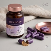 Complément alimentaire en capsules naturelles à base d'extrait de champignon, pour renforcer le système immunitaire et prendre soin des cheveux chez les adultes, 60 capsules, 30g, OEM ODM, marque privée