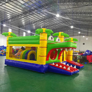 Château gonflable de crocodile Combo Maison gonflable commerciale de rebond de crocodile <span class=keywords><strong>avec</strong></span> une bouche de travail à <span class=keywords><strong>vendre</strong></span> - Product Image 3