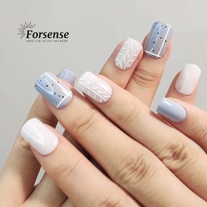 Nouveau 2023 presse sur les ongles de créateur <span class=keywords><strong>faux</strong></span> ongles courts carrés avec designs ongles fales portables à la mode <span class=keywords><strong>faux</strong></span> ongles pré-collés <span class=keywords><strong>faux</strong></span> ongles - Product Image 2