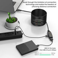 Câble d'extension USB3.0 haute vitesse en cuivre 5M-30M avec indicateur IC pour transfert de données Imprimante/Scanner/Caméra/Ordinateur Câble USB