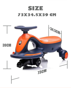 2026 Heavy-Duty 6-Wheel Eco-friendly Flash Wheels <strong>Swing</strong> Car for <strong>Children</strong> <strong>Outdoor</strong> Toy - Product Image 5