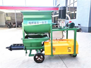 Machine à enduire les murs portable <span class=keywords><strong>FG</strong></span>-300, outils en parfait état, mélangeur de ciment pour le jointoiement, pompe de pulvérisation, moteur, cœur PLC - Product Image 1