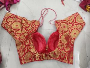 ผ้าไหมพรมลายปักแบบบาเนราซีขายส่ง ผ้าไหมทอมือลายปักซารี สำหรับชุดเจ้าสาวและชุดพื้นเมือง - Product Image 3