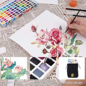 WingArt all'ingrosso 50/84/100 professionale solido educativo scuola arte acquerello colore <span class=keywords><strong>acquarelle</strong></span> Set di vernice per pittura dell'artista - Product Image 6