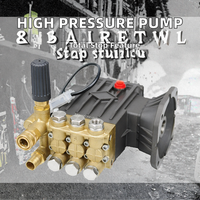 Pompe à piston haute pression Total Stop 150 bars, interrupteur marche/arrêt, débit 15 L/min, 380 V, 6 CV, nettoyeur haute pression marin pour eaux usées