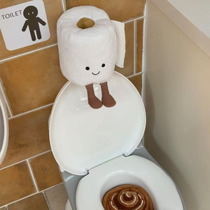Peluche en forme de rouleau de papier toilette, décoration amusante pour salle de bain, poupée suspendue en mousse, cadeau fantaisie, rembourrée en mousse, 31-50 cm, 8-13 ans - Product Image 6
