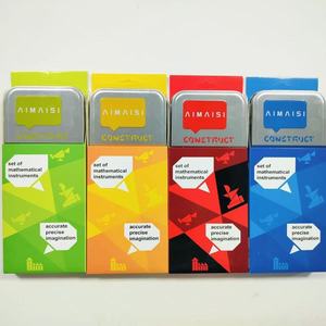 Trousse <span class=keywords><strong>de</strong></span> géométrie métallique 4 couleurs pour enseignant, avec compas 10 pièces, design élégant pour étudiant, haute qualité - Product Image 1
