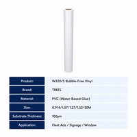 (TREES Marchandises W320/5) Prix promotionnel Haute Brillant/Mat Amovible Eco Solvant Imprimable PVC Vinyle Bleu Sans Matériel Usine