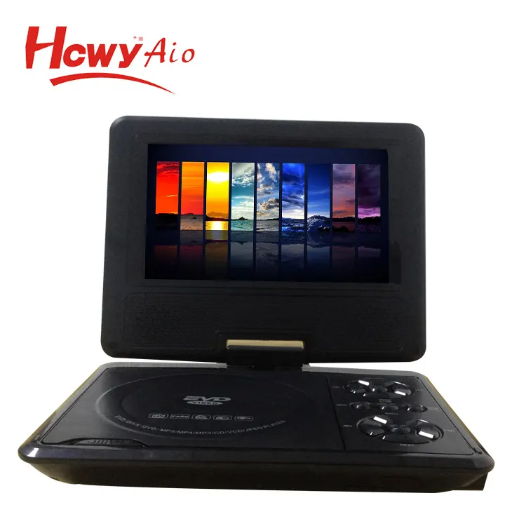 Lityum pil için 7 "inç TFT LCD çocuk oyun taşınabilir DVD VCD oyuncular taşınabilir DVD oynatıcı ev