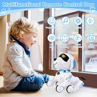 DWI Dowellin AI Smart Dog Robot télécommandé 4WD, 2.4GHz, fonction tactile, robot interactif avec lumières et musique pour enfants