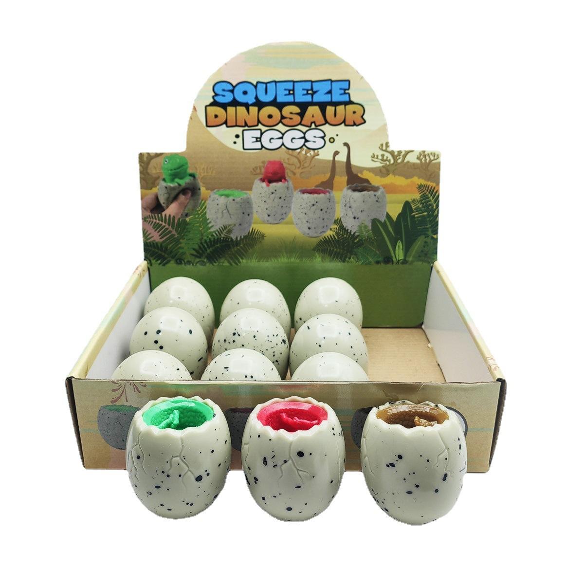 New Pack Random Dinosaur Eggs Squishy Toys Soft Silicone Slow Rebound BPA Free Stress Relief Fidget for Kids Adults Anxiety