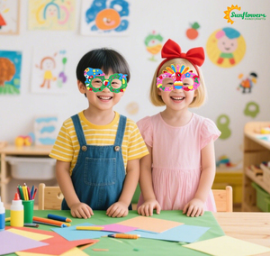 Popular marca de girasoles, gafas de dibujos animados de espuma EVA DIY, juguetes de <span class=keywords><strong>pasta</strong></span>, juegos creativos y manualidades para niños con embalaje personalizado - Product Image 5