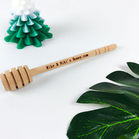 Palito Dispensador de Miel de Madera Natural, Portátil para Dispensar Mermelada y Jarabes en Frascos, para la Cocina
