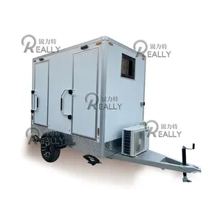 Trailer kamar kecil portabel umum, Toilet luar ruangan sementara bisnis untuk dijual