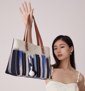 Ladies 'thời trang tùy chỉnh-thực hiện Túi xách vai Túi chất lượng cao Tie-Dye nghệ thuật mô hình hình học bán buôn hai tay cầm/dây đai - Product Image 2